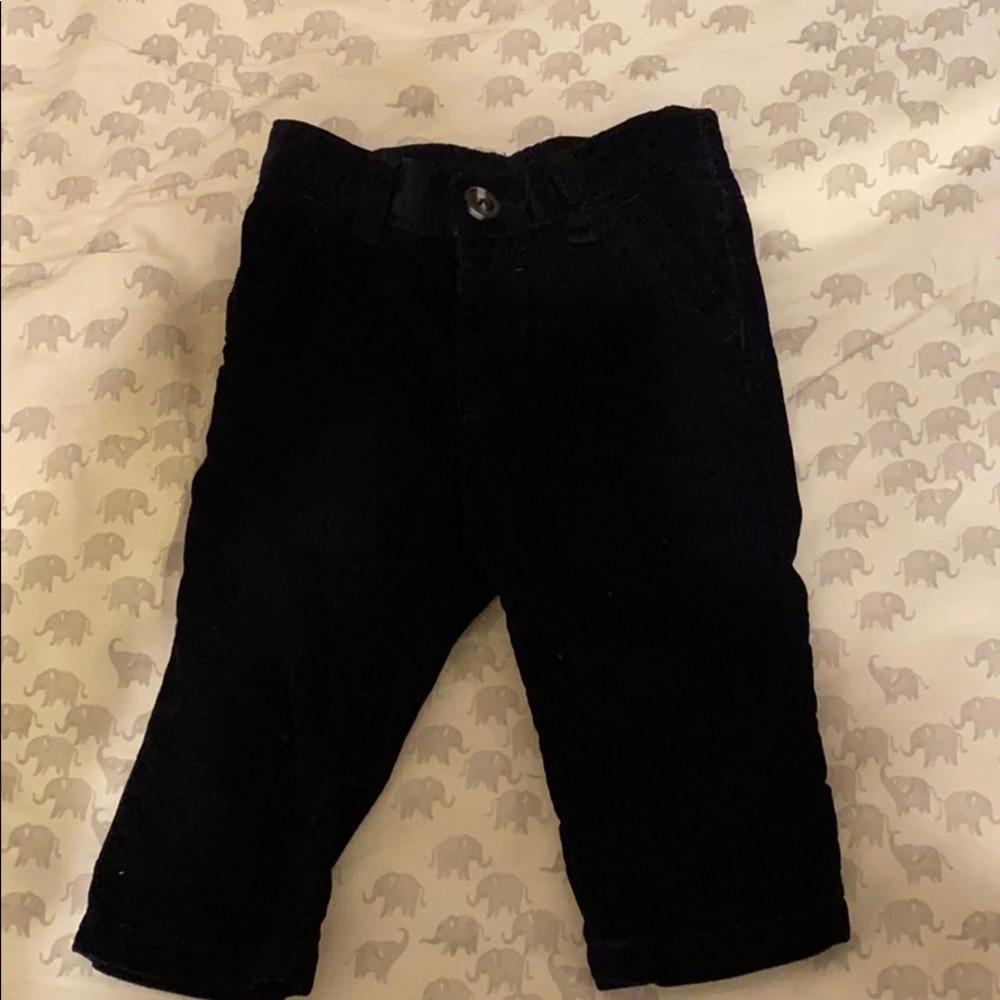 Baby boy skinny black corduroy pants